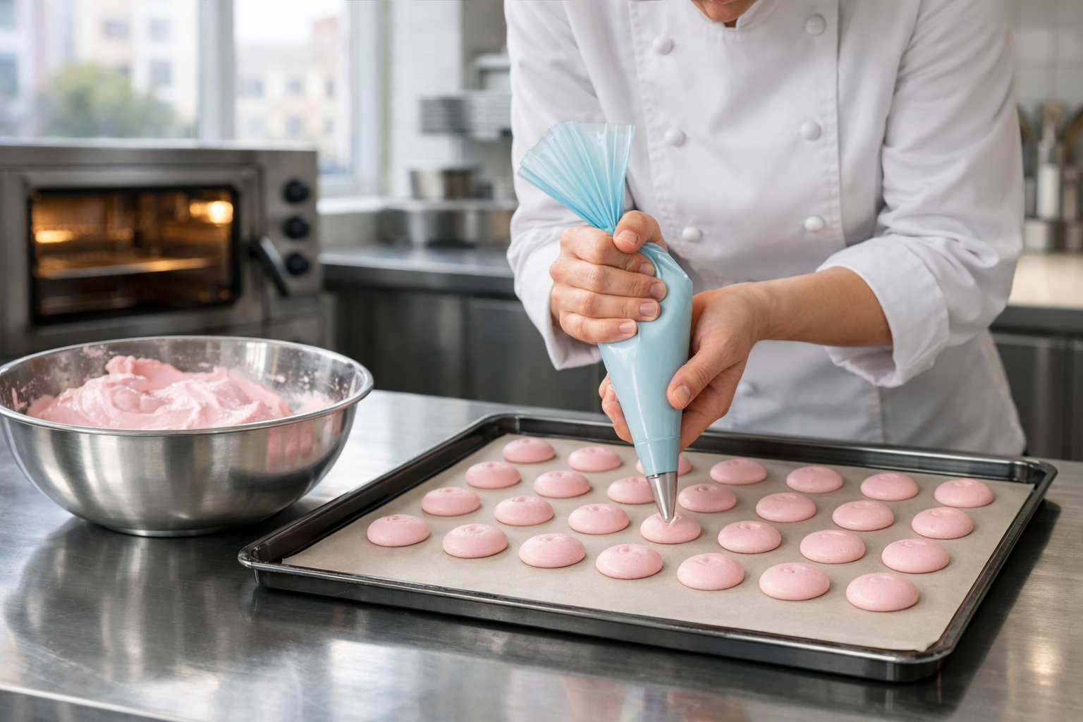 Makaronların hazırlanması sırasında atölye çalışma alanı